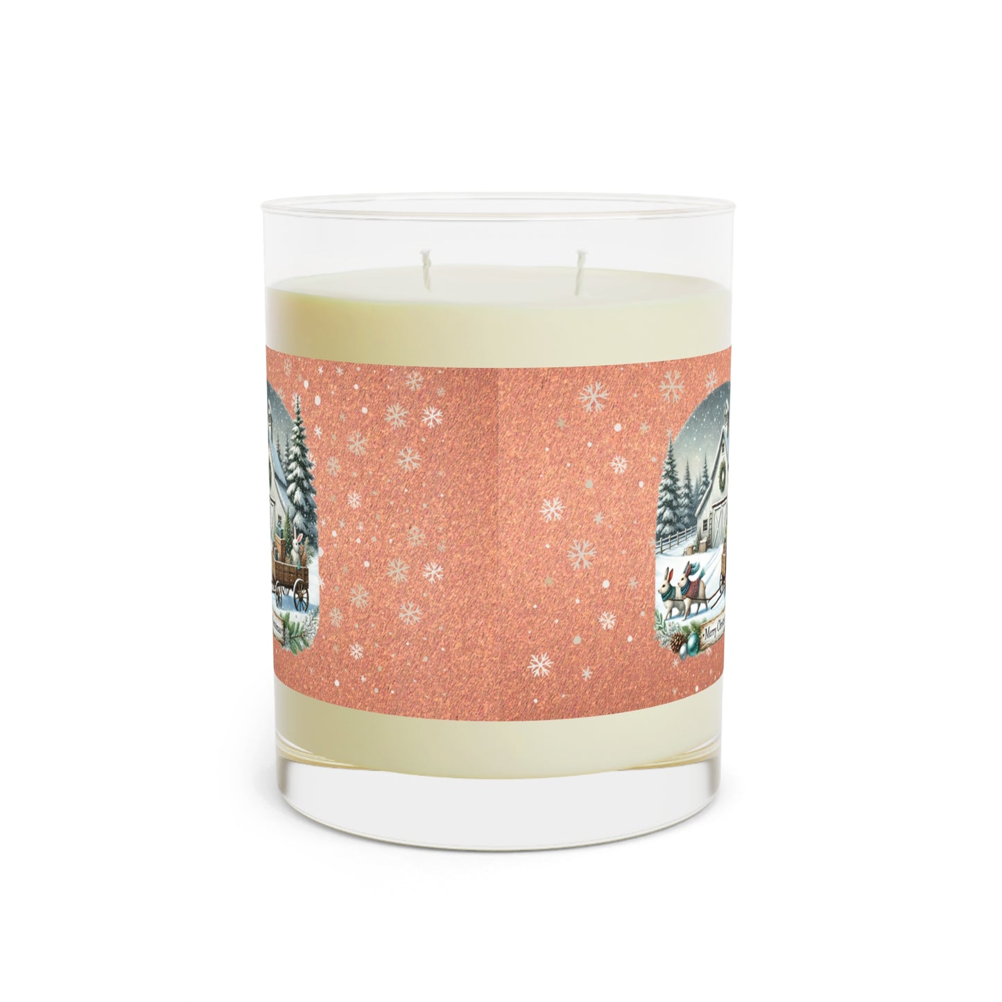 Merry Christmas Scented Candle - Full Glass, 11oz