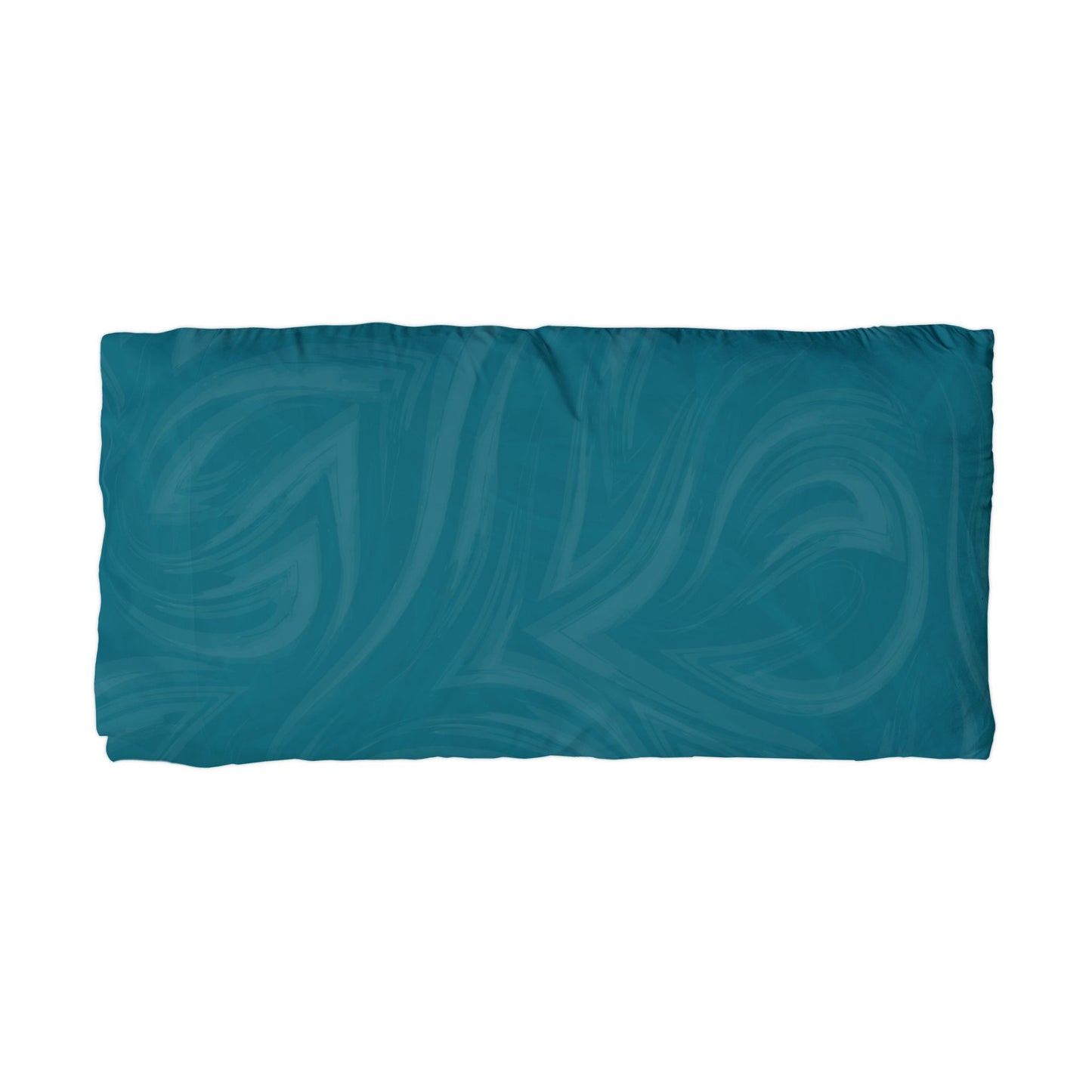 Teal Wave Microfiber Pillowcase — Soft Swirl Decorative Pillow Cover