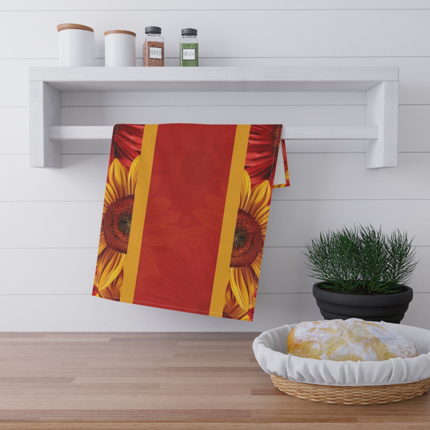 Crimson Gold Tea Towels (cotton, poly)