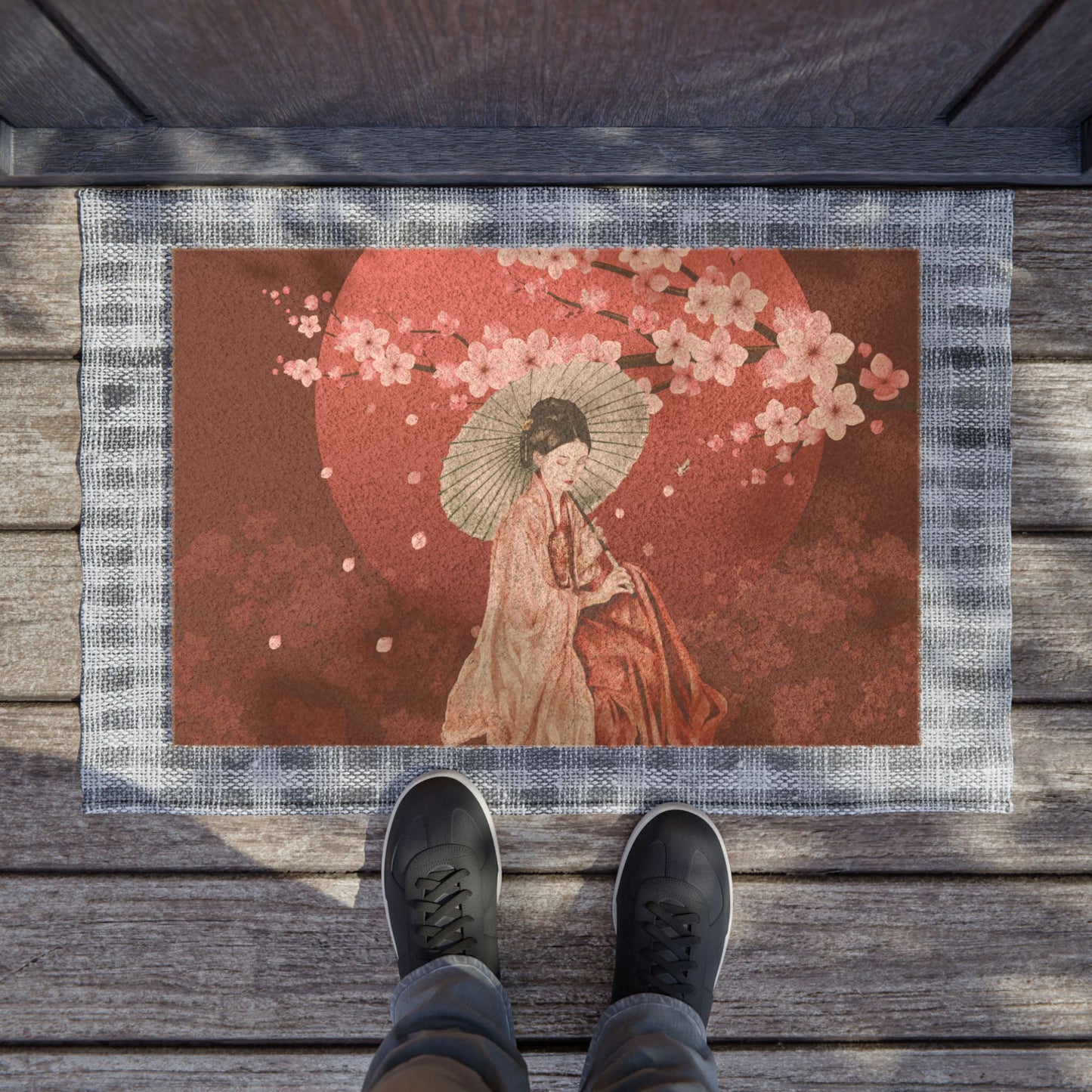 Cherry Blossoms Cherry Moon Doormat