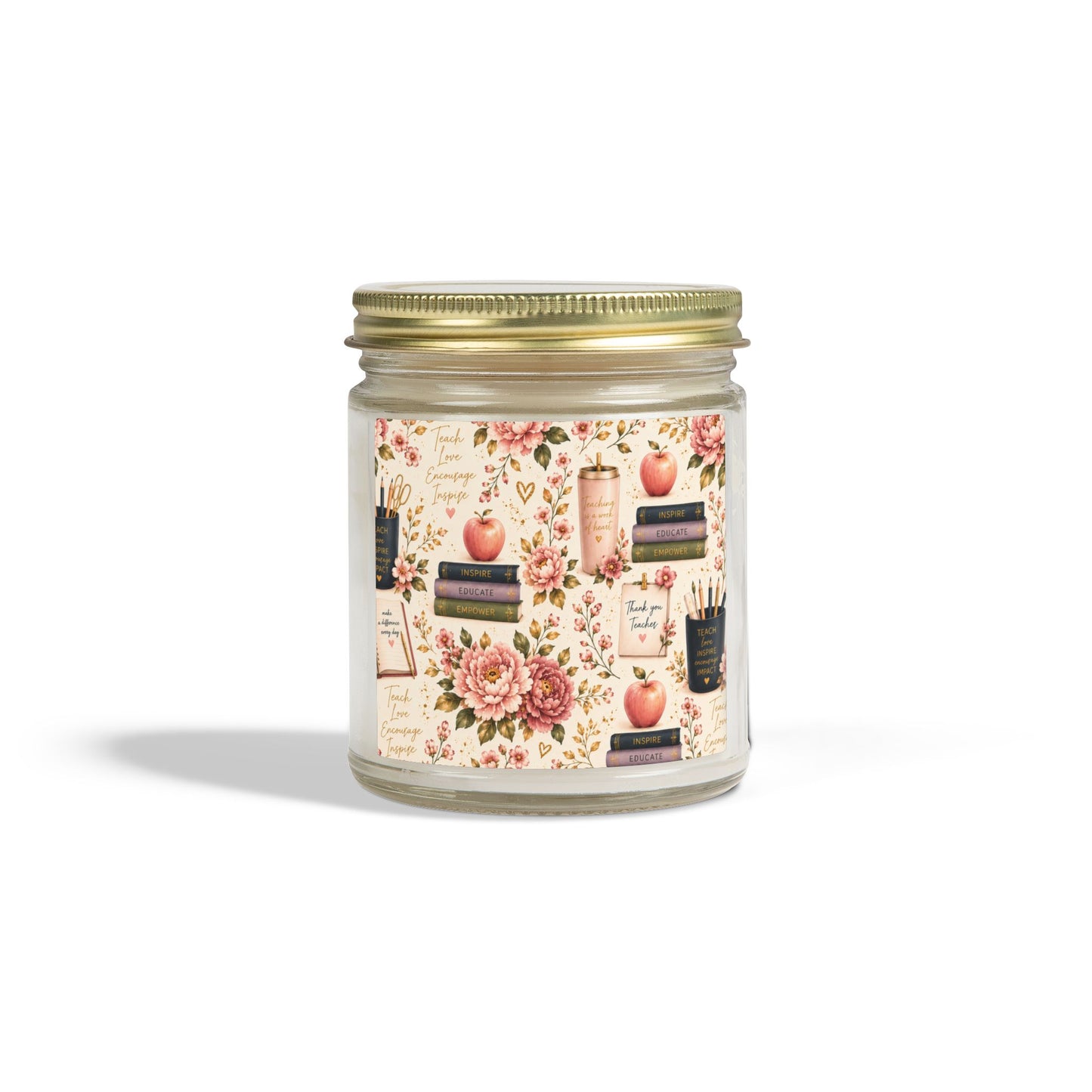Teacher Appreciation Coconut Apricot Wax Candle — (4oz & 9oz)
