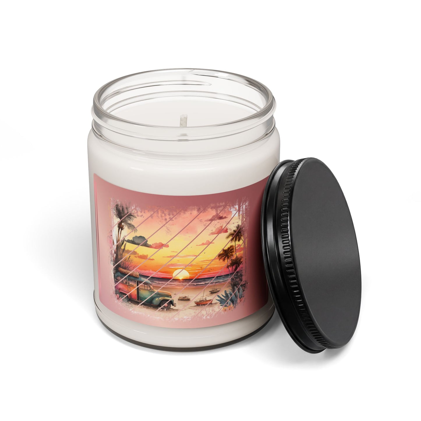 Rose Gold Beach Scented Soy Candle, 9oz