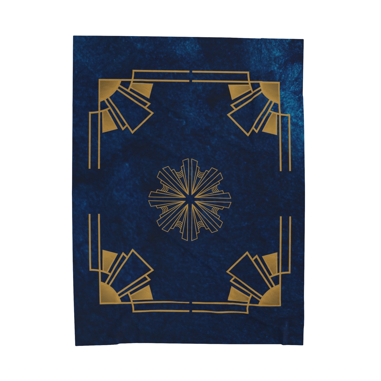 Midnight Luxe (Cobalt Blue) Velveteen Plush Blanket