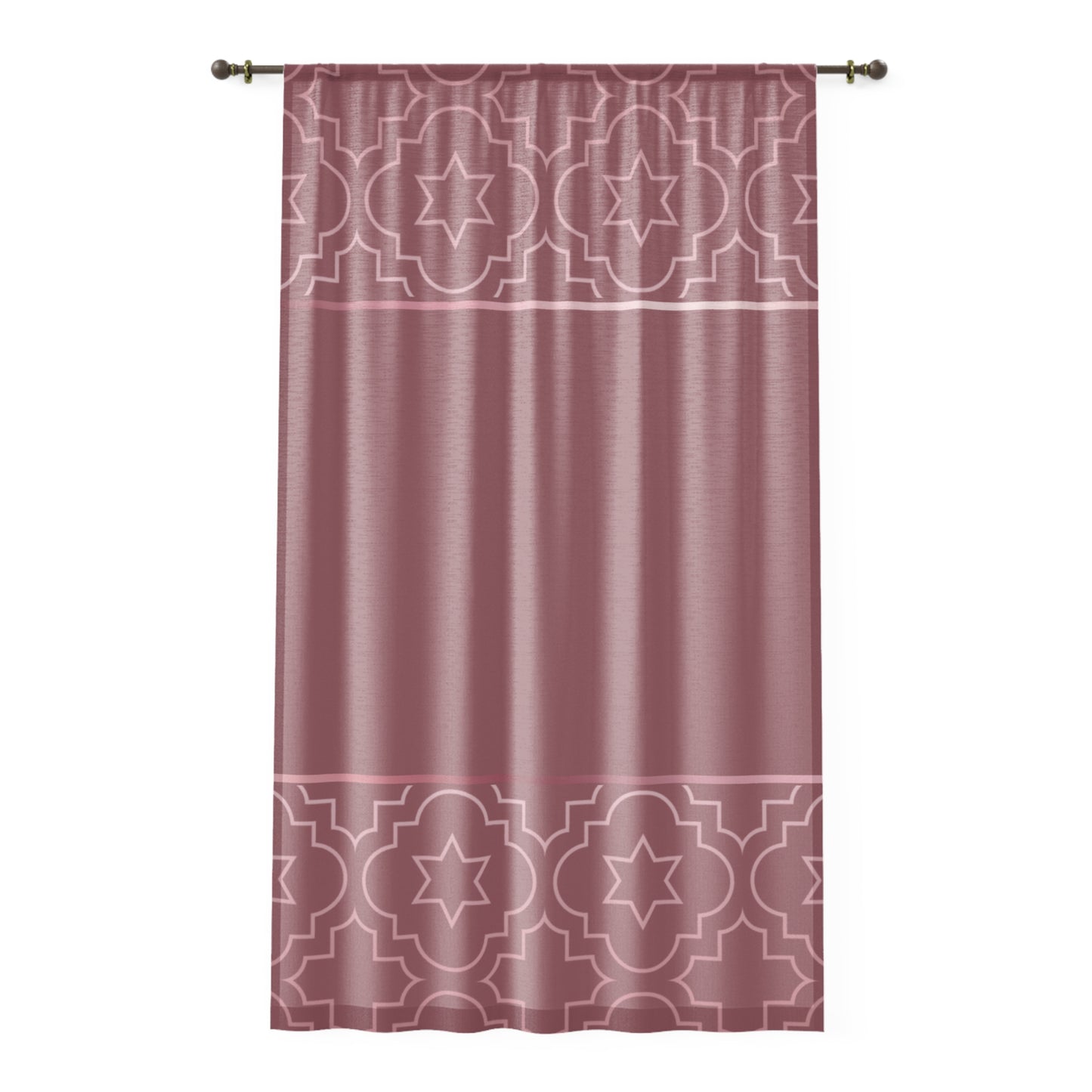 Blush of Rose Sheer Window Curtain