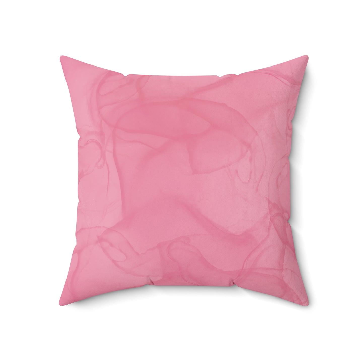 Blush Pink Throw Pillow — Decorative Square Accent Pillow