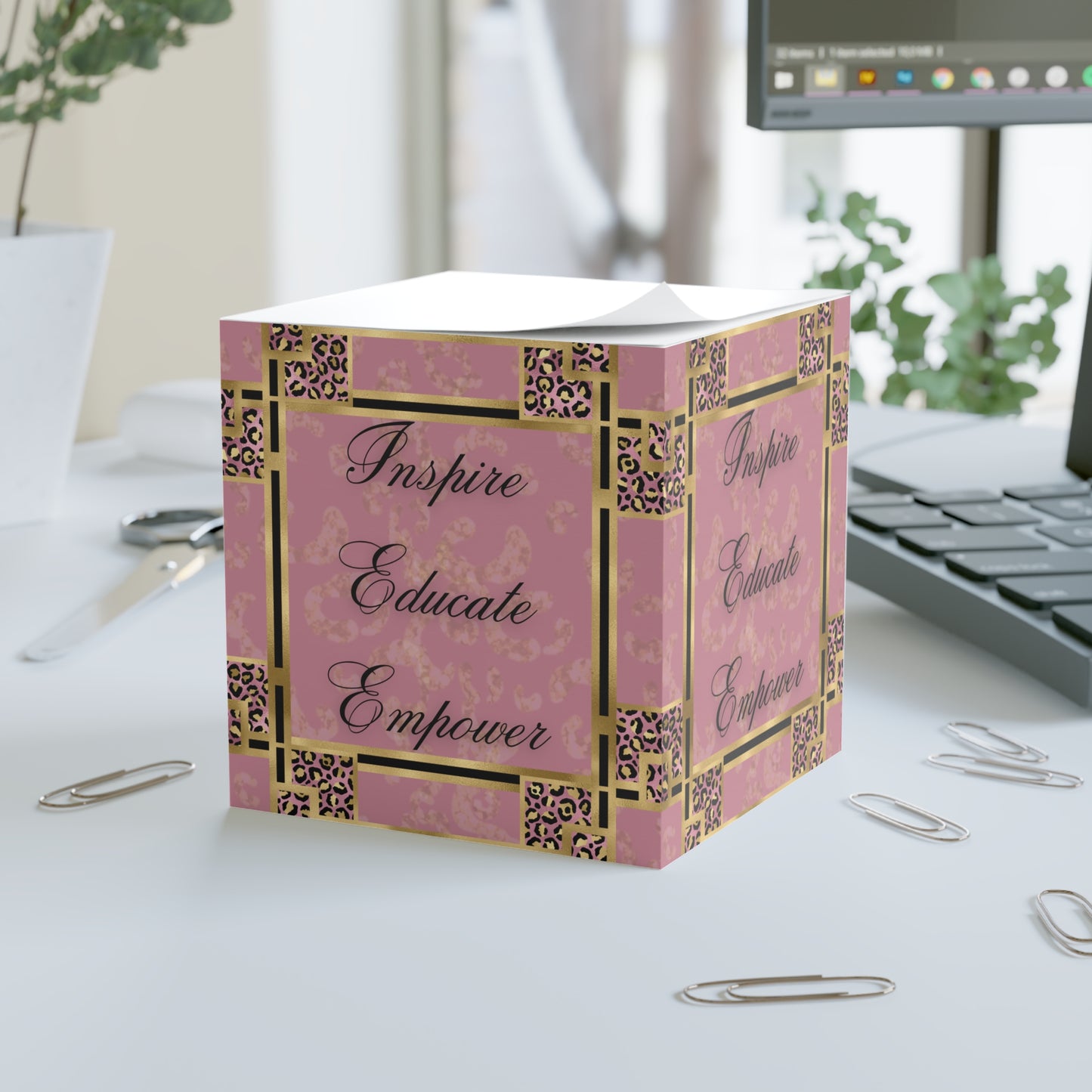 Inspire & Educate Note Cube