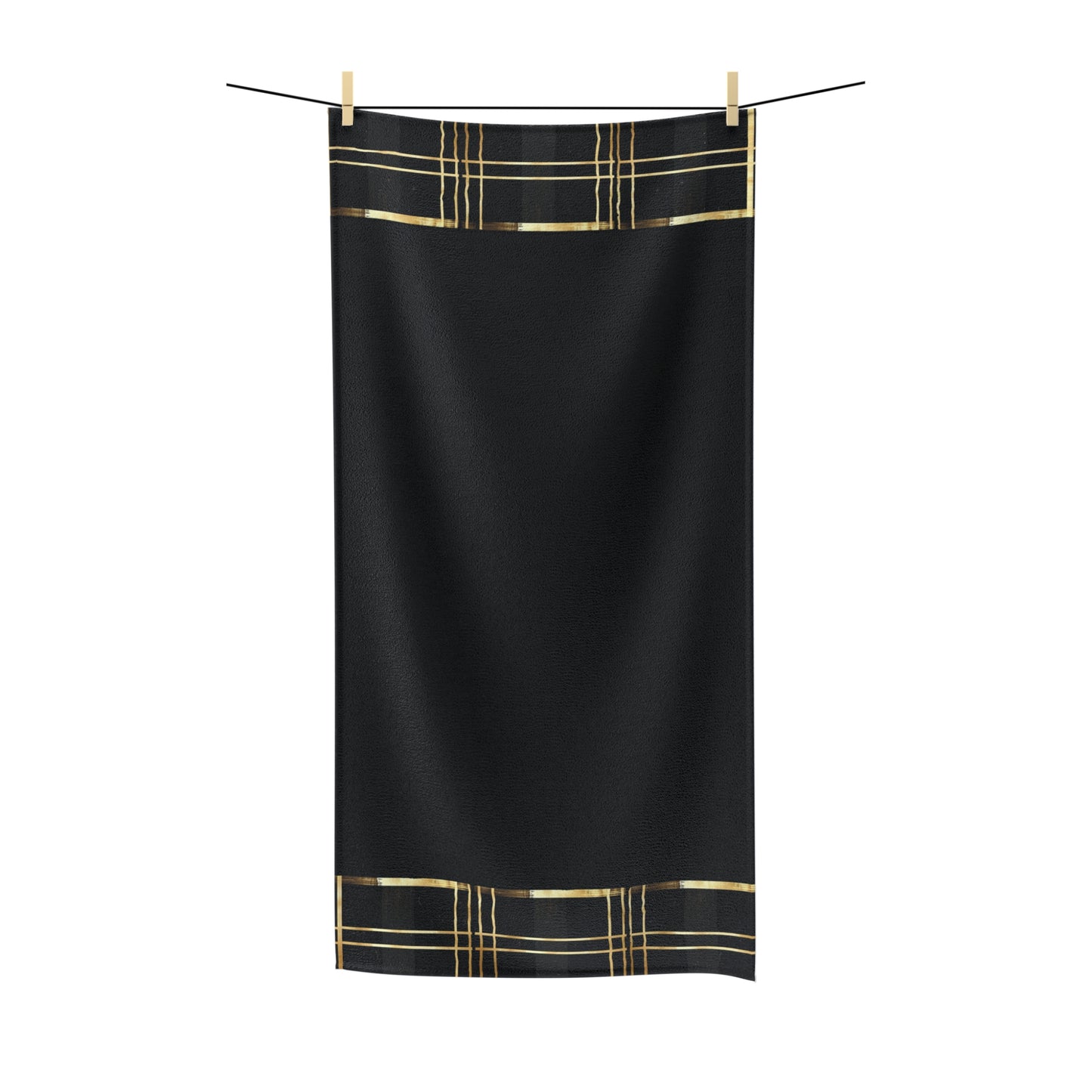 Noir & Gold Glam Polycotton Towel