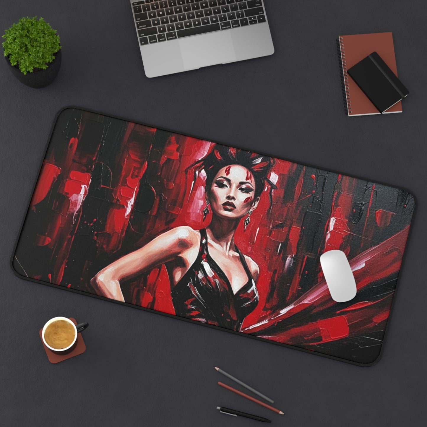 Glam Girl (Red/Black) Desk Mat