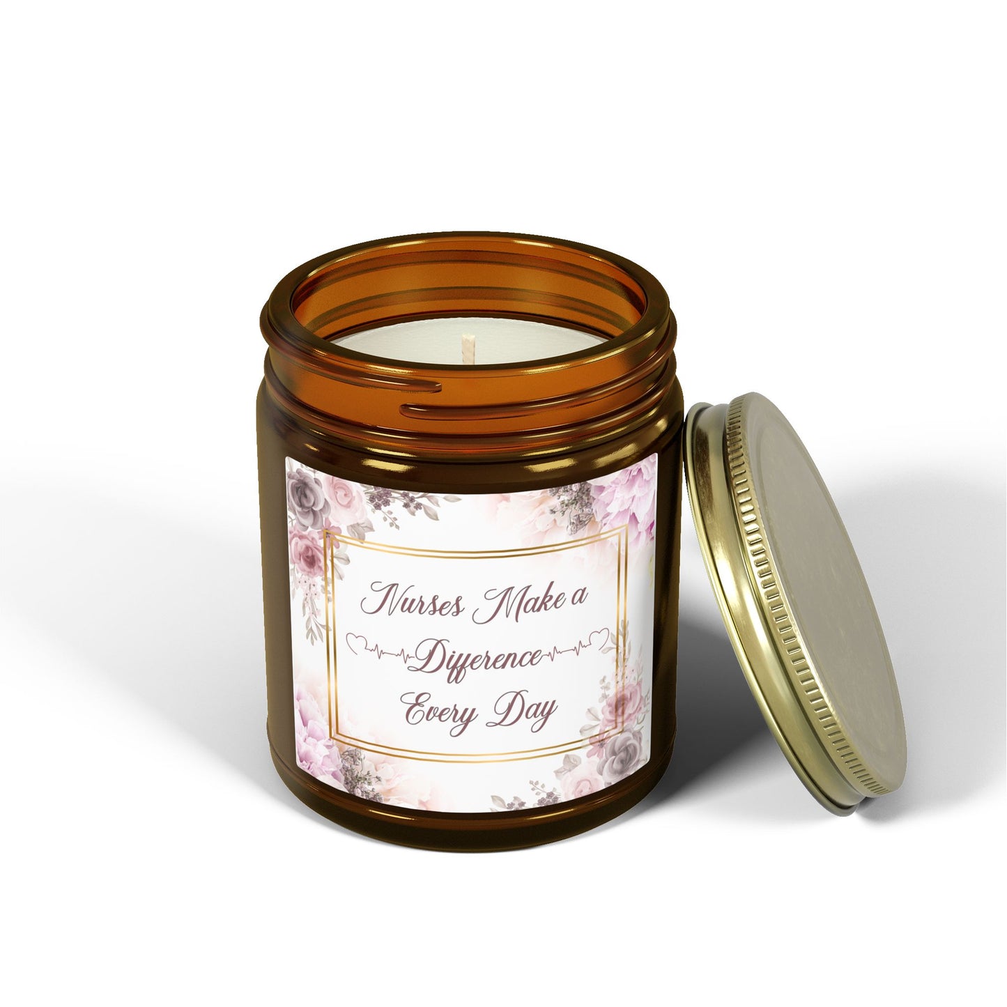 Nurses Make a Difference...Scented Candle — Coconut Apricot Wax (4oz, 9oz)