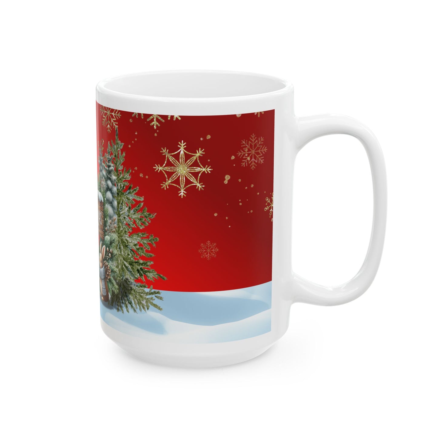 Merry Christmas Ceramic Mug, (11oz, 15oz)