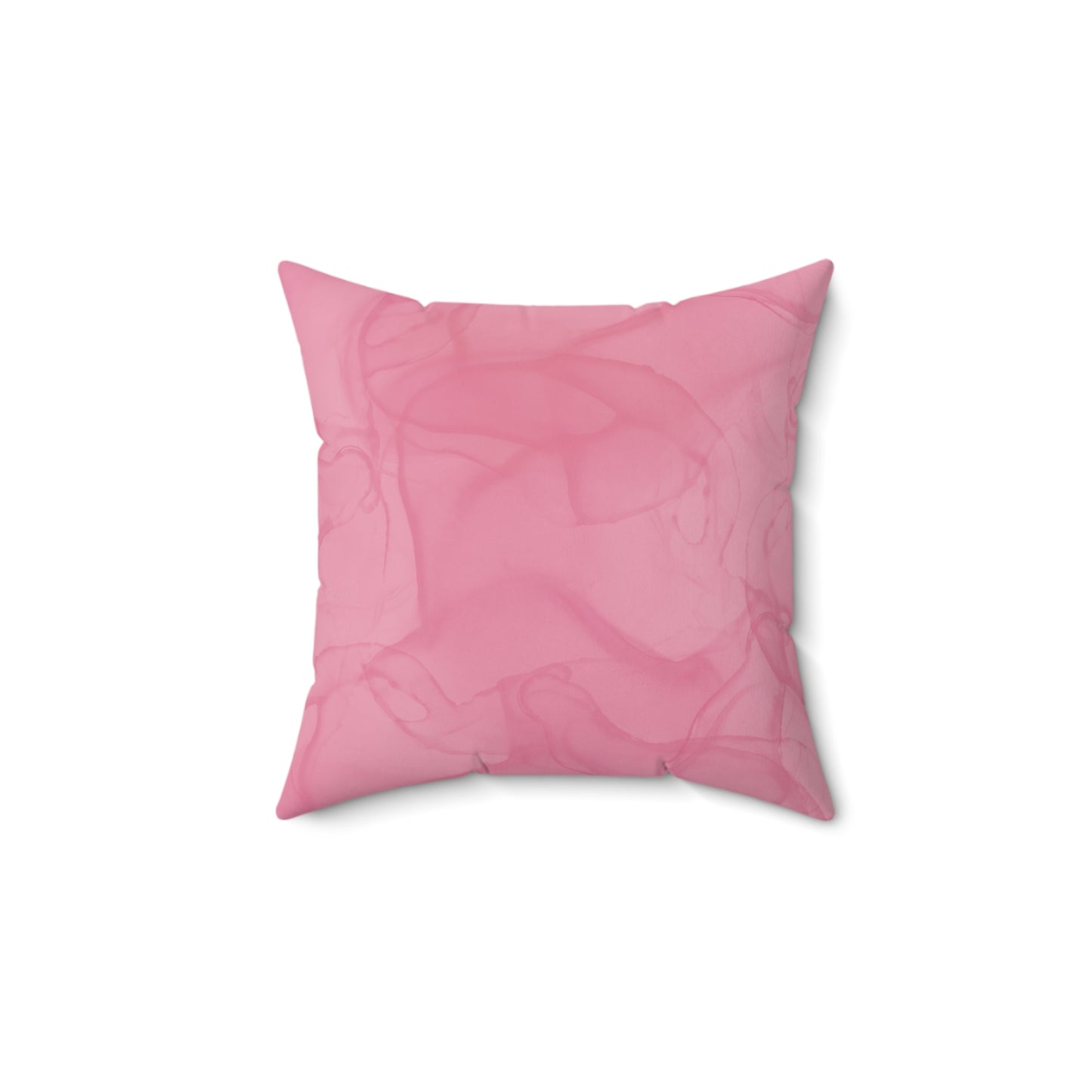 Blush Pink Throw Pillow — Decorative Square Accent Pillow