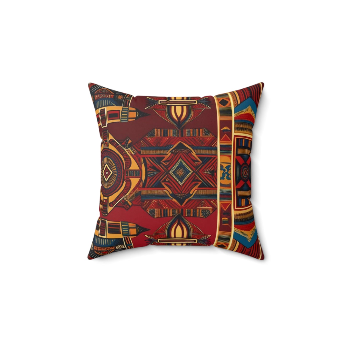 African Canvas 1 Spun Polyester Square Pillow