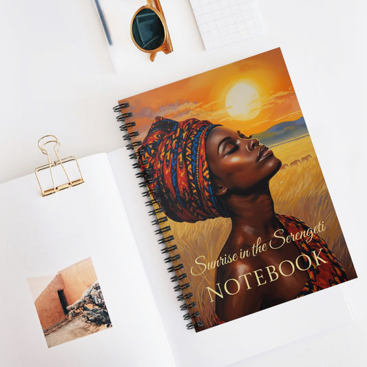 Sunrise in the Serengeti Spiral Notebook - Ruled Line