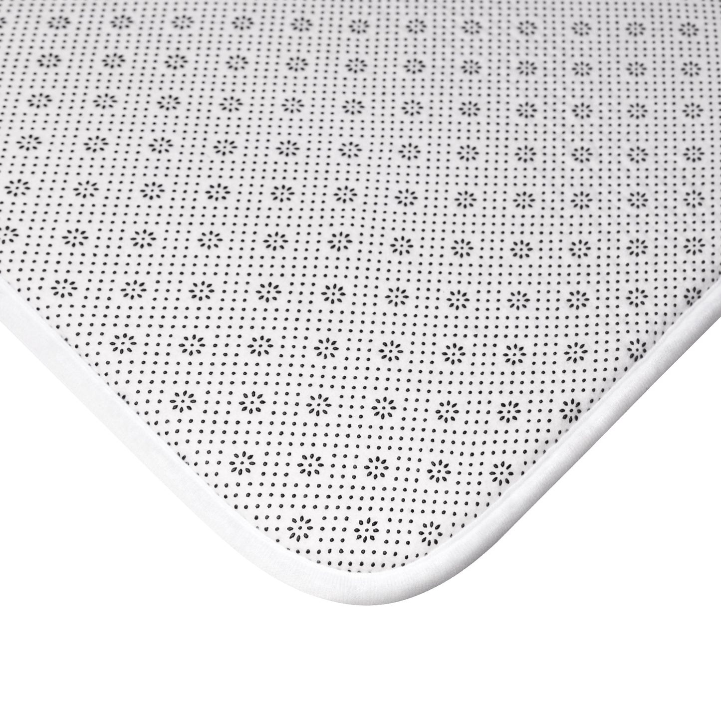 Dark Blue Lotus Pond Bath Mat