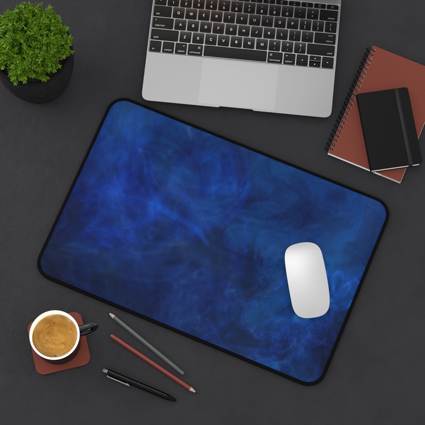 A Kind of Smoky Blue Desk Mat