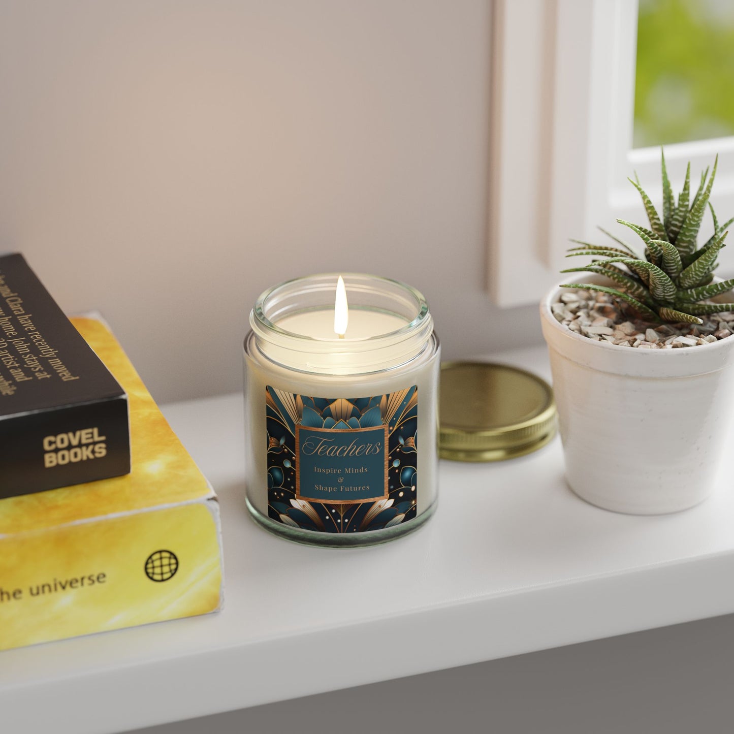 Teachers Scented Candles, Coconut Apricot Wax (4oz, 9oz)