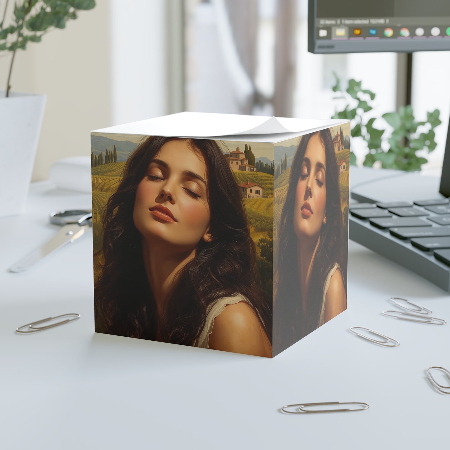 Sunrise in Tuscany Note Cube