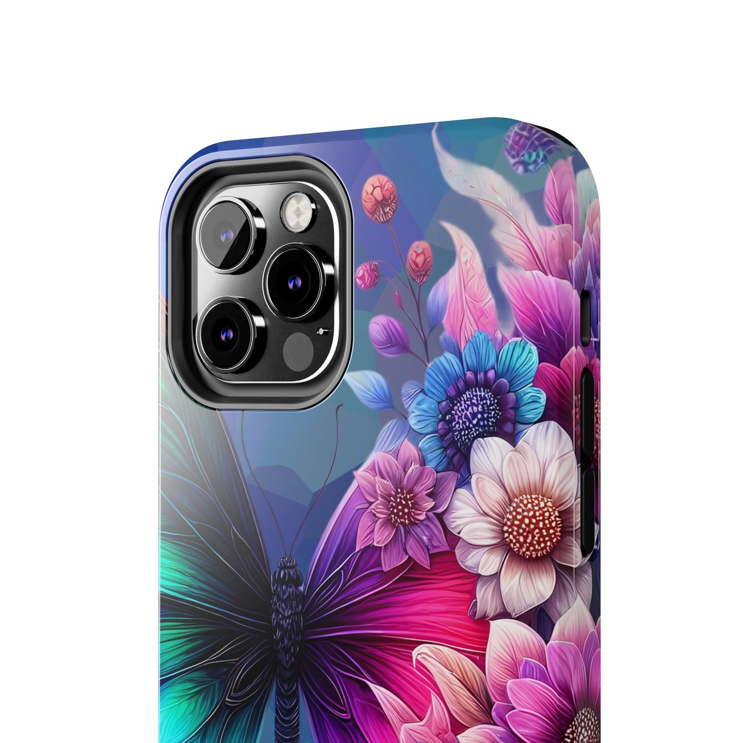 Butterfly Bloom Tough Phone Case — Floral Protective Phone Cover