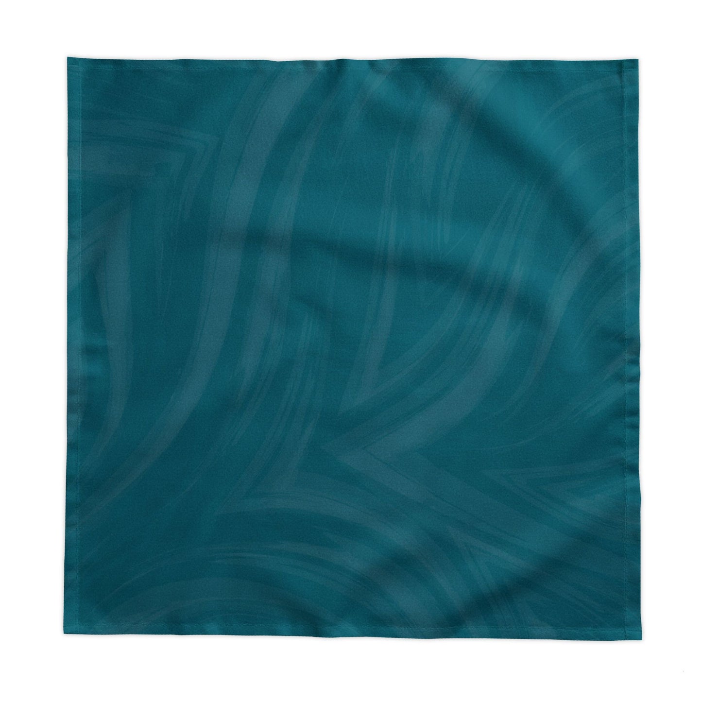 Teal Wave Tablecloth – Elegant Marble-Effect Dining Linen