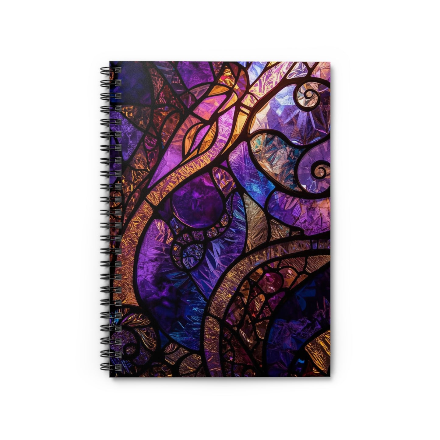 Moonlit Violet Spiral Notebook - Ruled Line