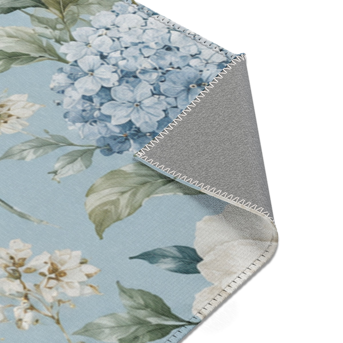 Blue Vintage Hydrangea & Peony Accent Rug