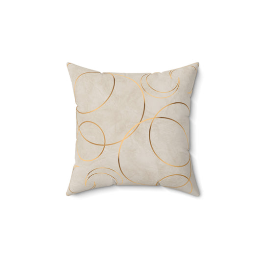 Golden Eclipse Spun Polyester Square Pillow