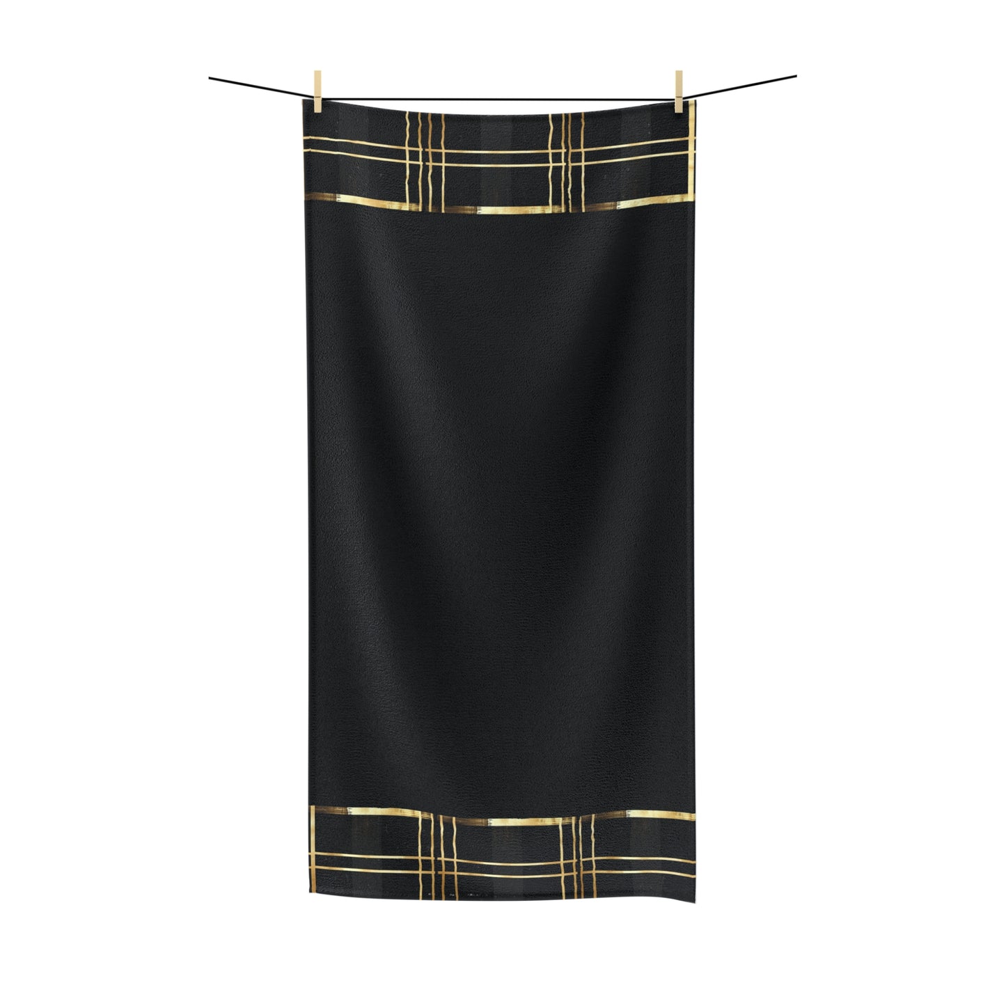 Noir & Gold Glam Polycotton Towel