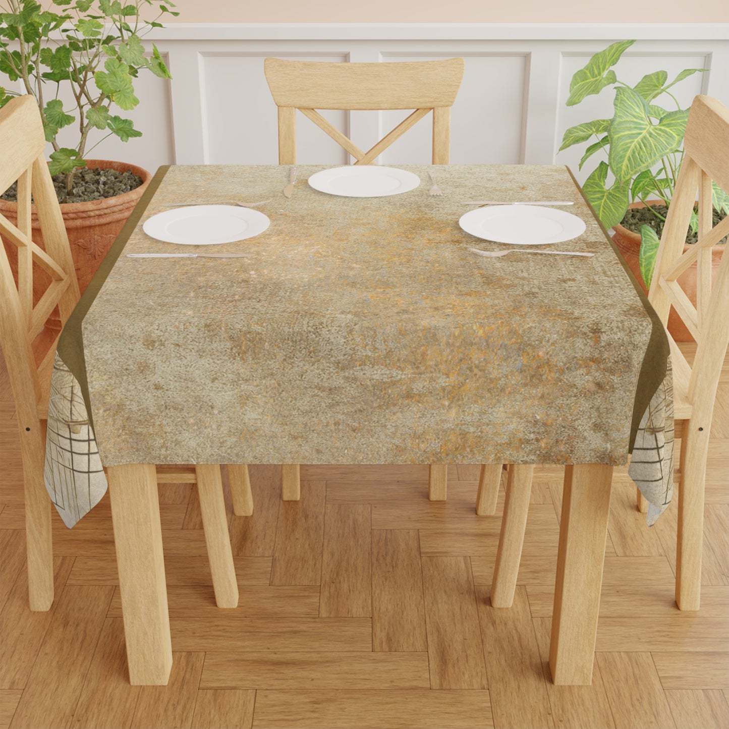 Fitzgerald Plume Tablecloth — Vintage Boho Dining Linen