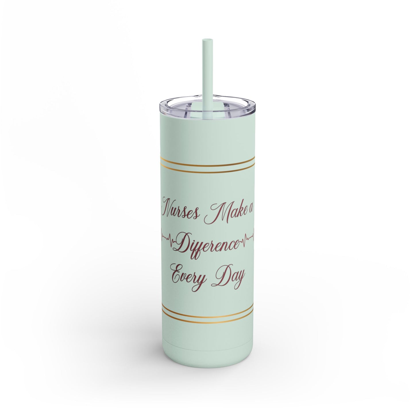 Nurses Make a Difference 2 Maars Maker Skinny Matte Tumbler, 20oz