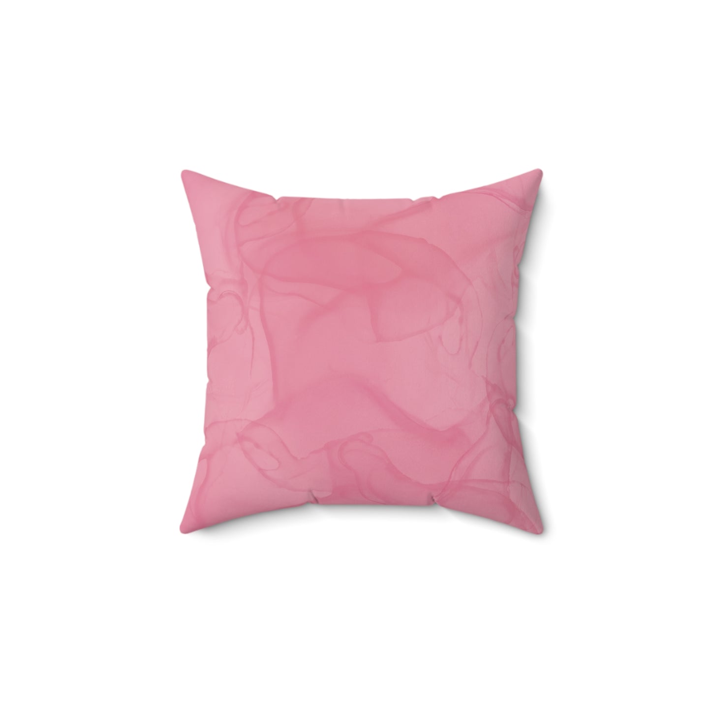 Blush Pink Faux Suede Square Pillow — Soft Blush Decorative Throw Pillow