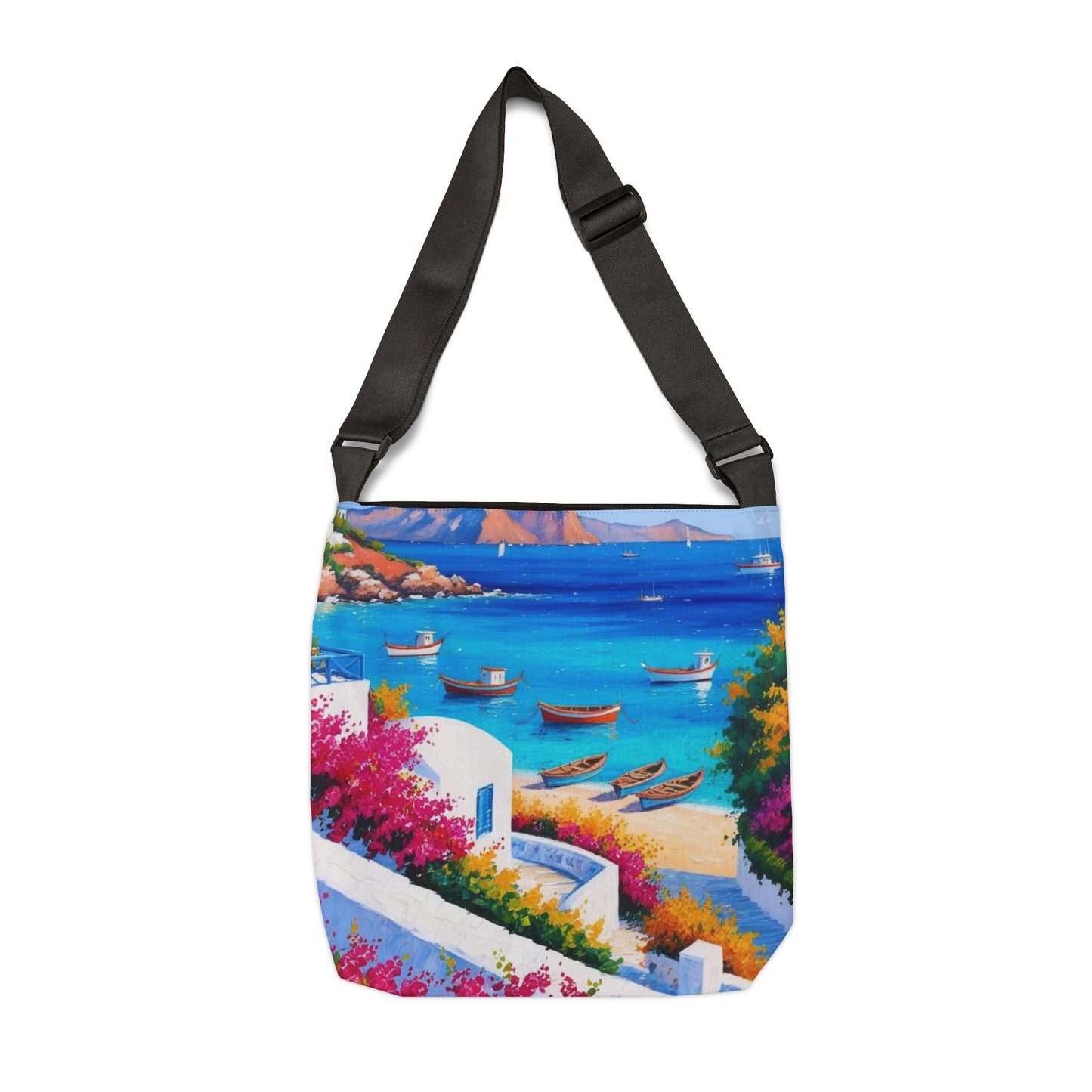 Grecian Seaside Adjustable Tote Bag (AOP)