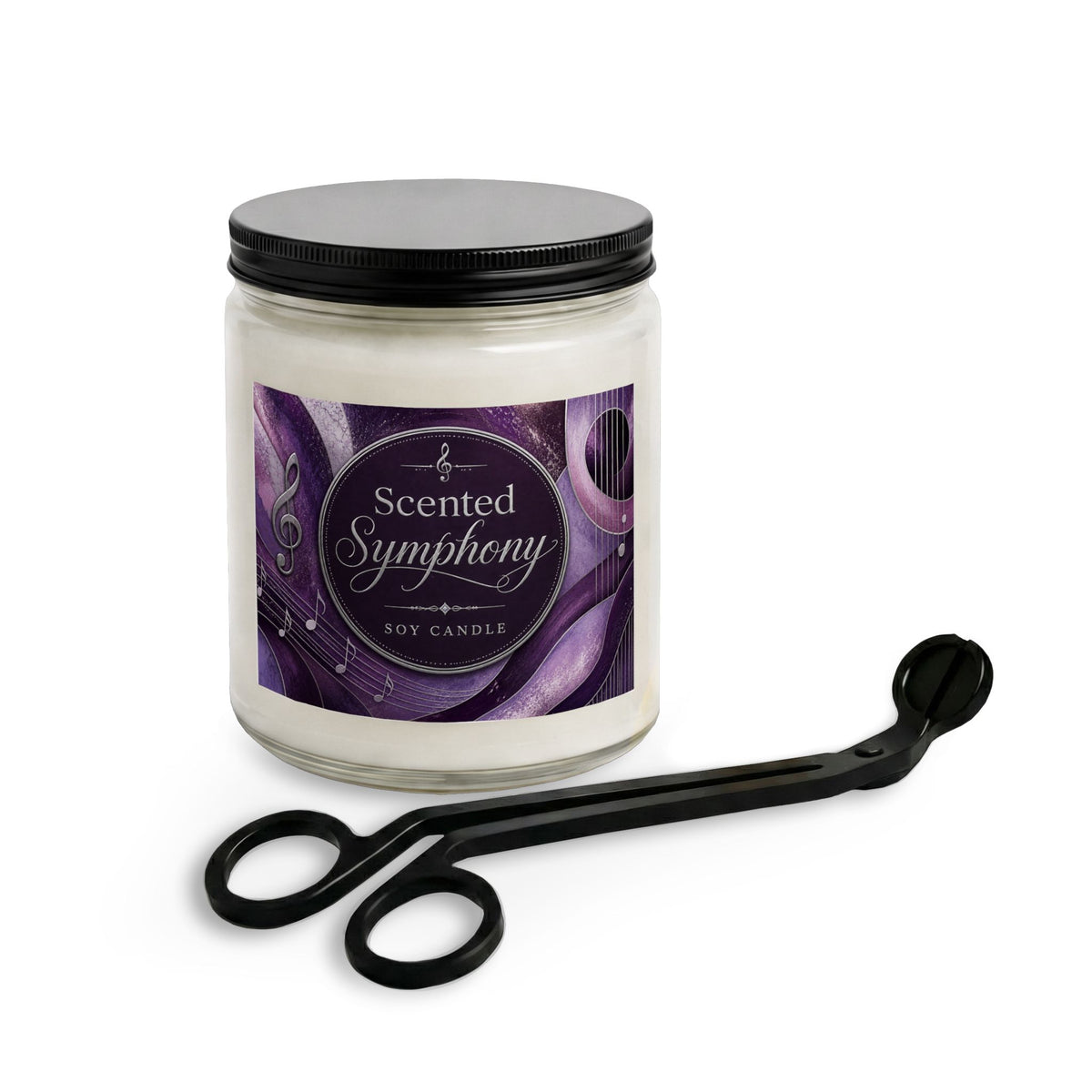 Scented Symphony Soy Candle Set with Wick Trimmer