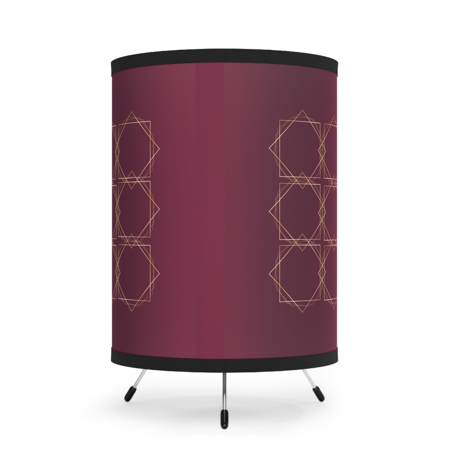 Gilded Elegance (Burgundy) Tripod Lamp