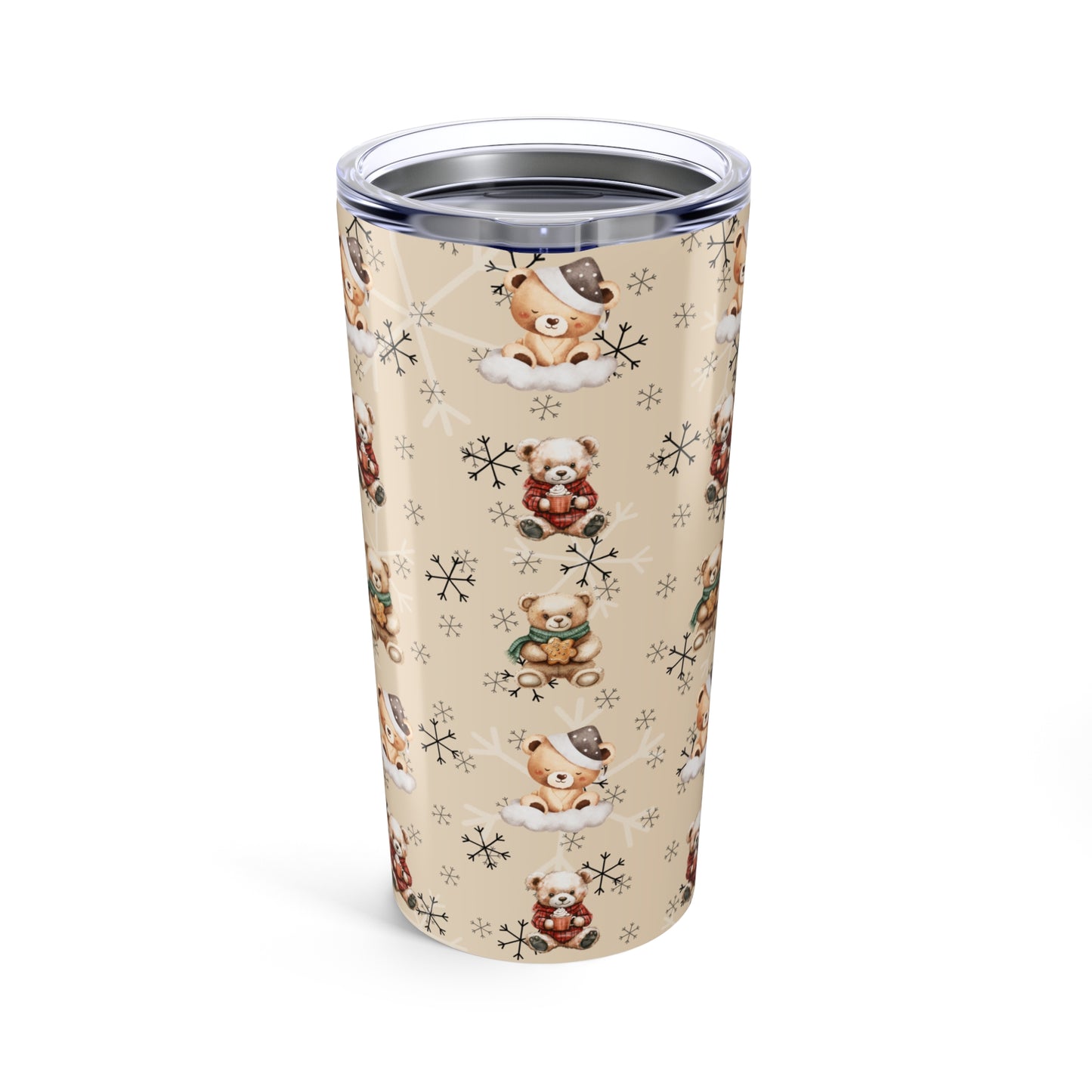 Teddy Bears & Snowflakes Tumbler 20oz