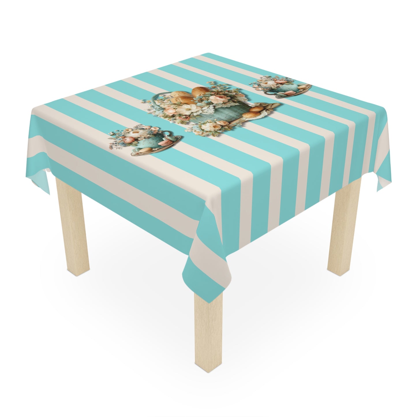 Cafe Fleur Tablecloth — Vintage Kitchen Table Cover