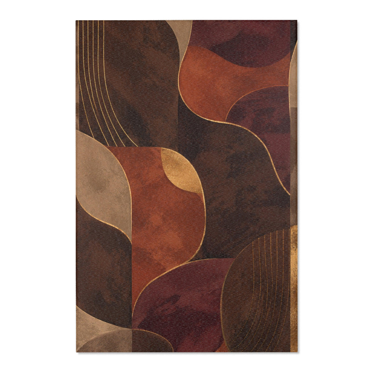 Ember & Earth Area Rug - Mid-Century Modern Geometric Accent Rug