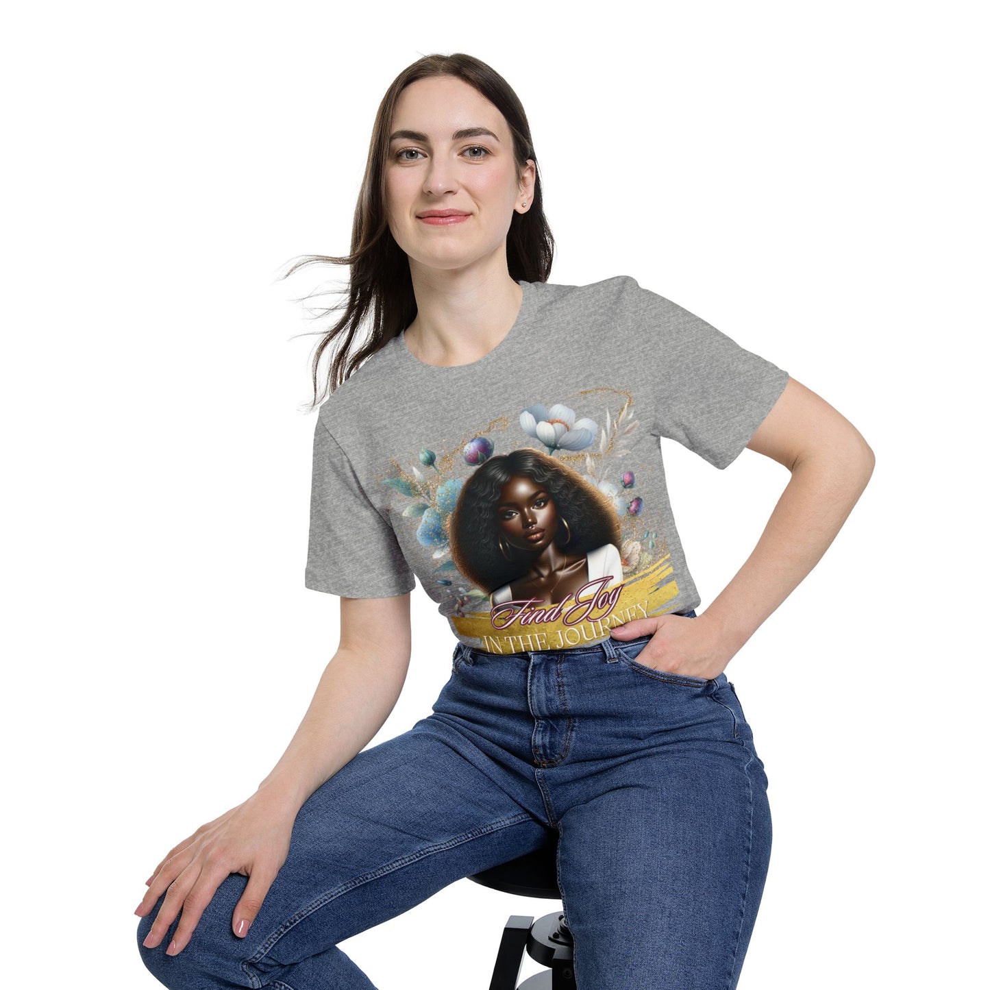 Portrait Graphic T-Shirt 'Find Joy in the Journey' Tee