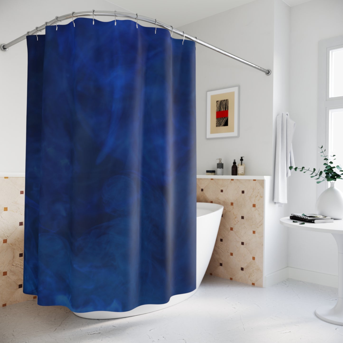 A Kind of Smoky Blue Shower Curtains