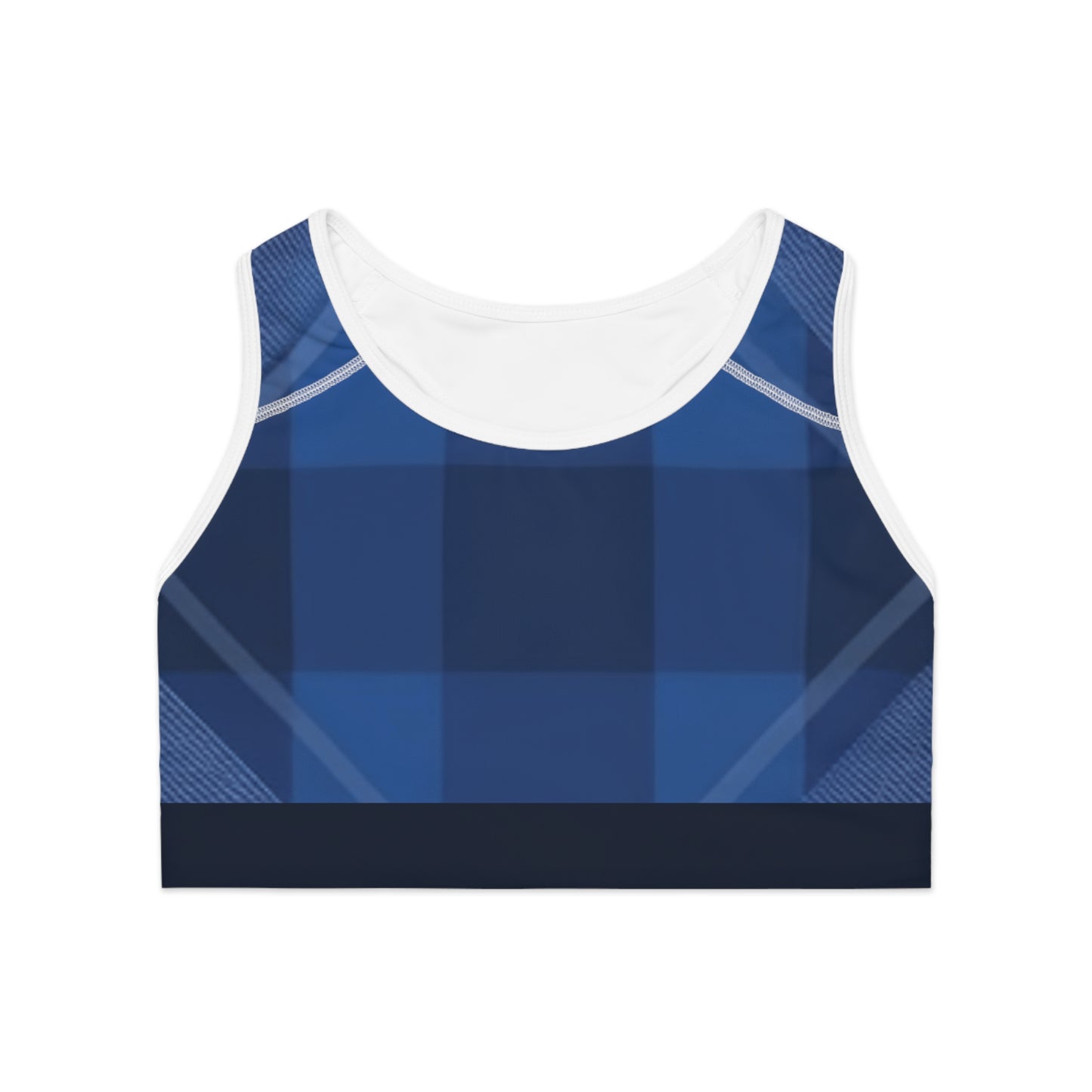 Dark Blue Sports Bra (AOP)