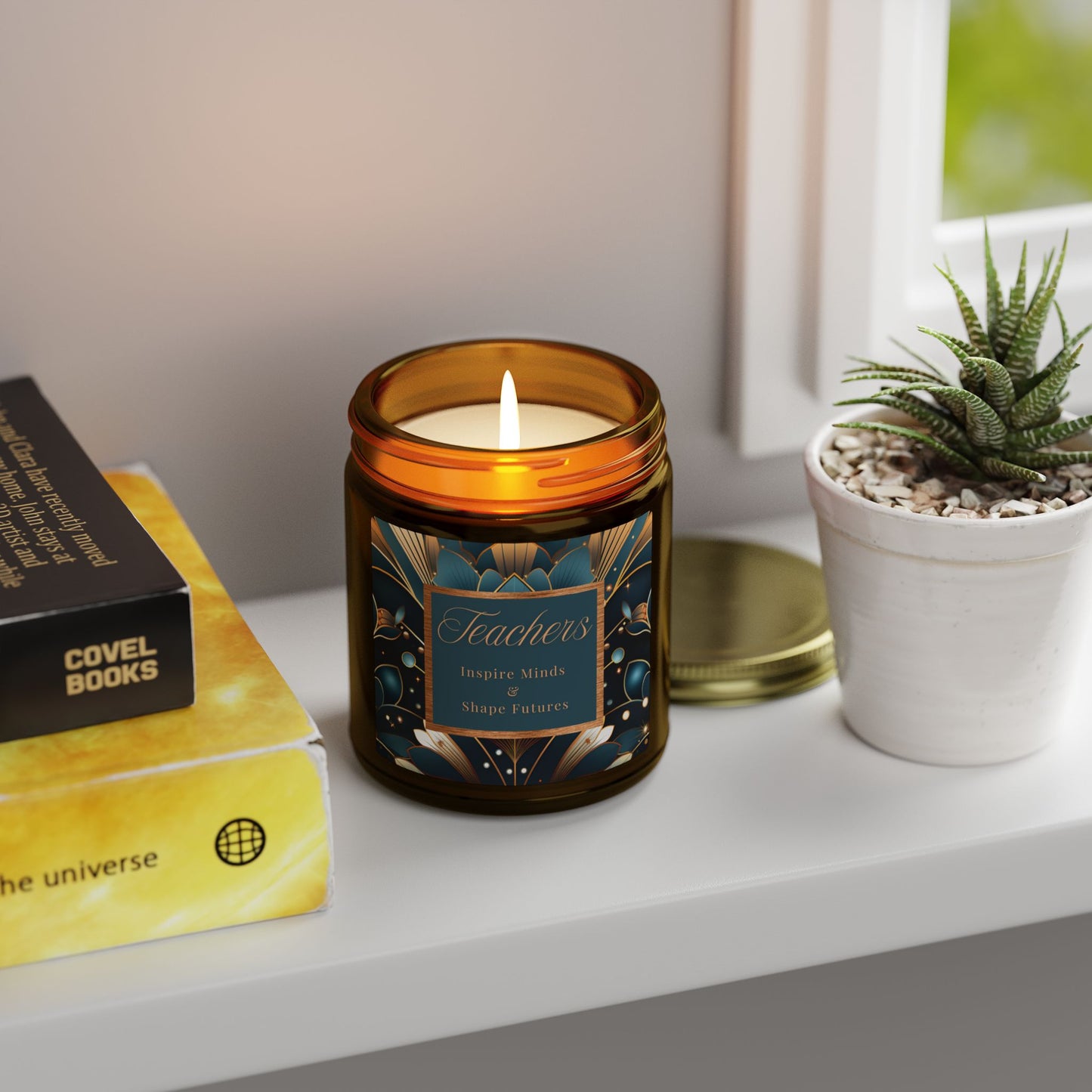 Teachers Scented Candles, Coconut Apricot Wax (4oz, 9oz)