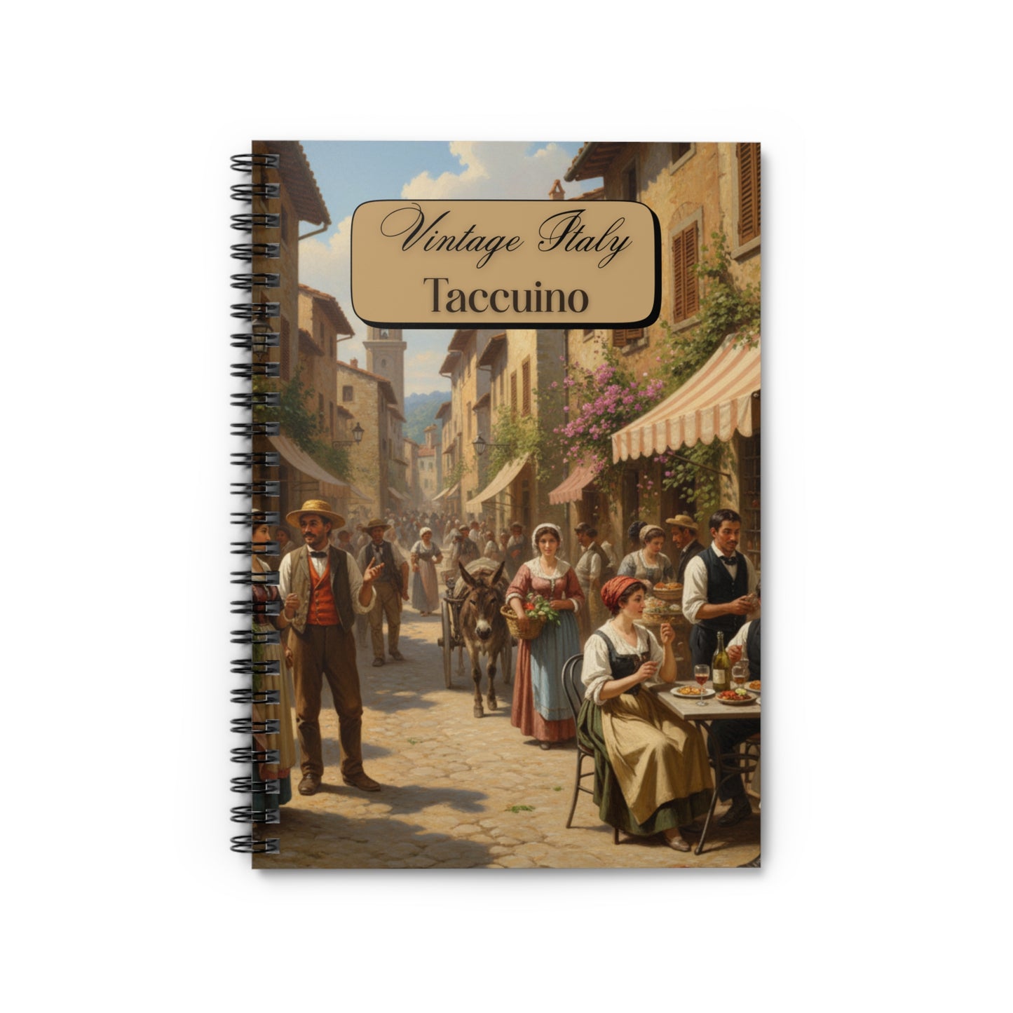 Vintage Italy Spiral Notebook - Ruled Line