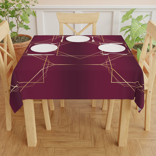 Gilded Elegance (Burgundy) Tablecloth