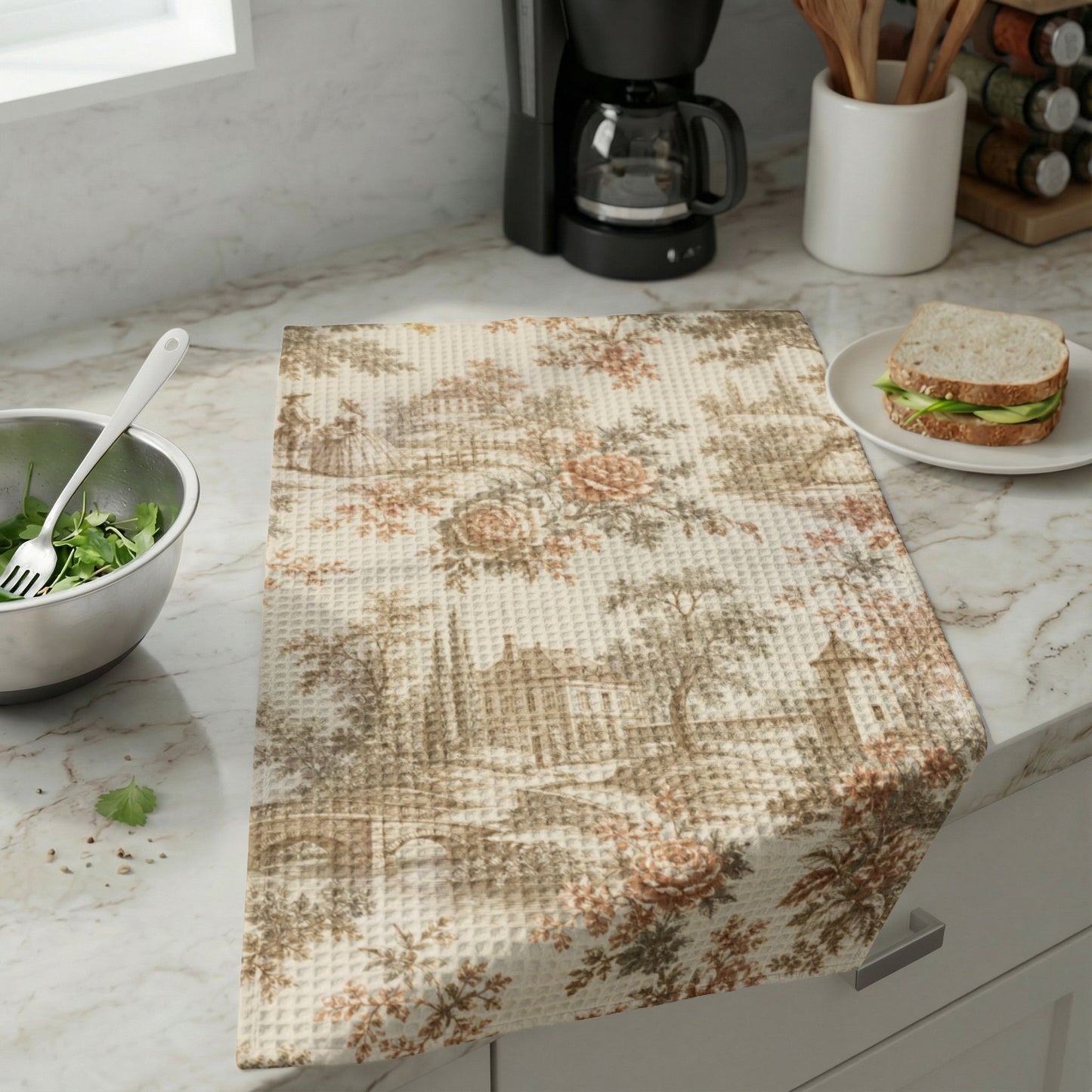 Château Rosé Waffle Weave Kitchen Towel