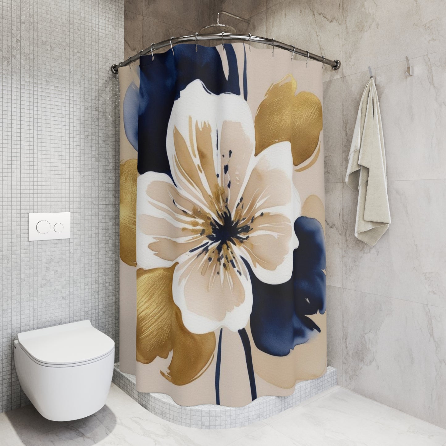 Abstract Floral Shower Curtains