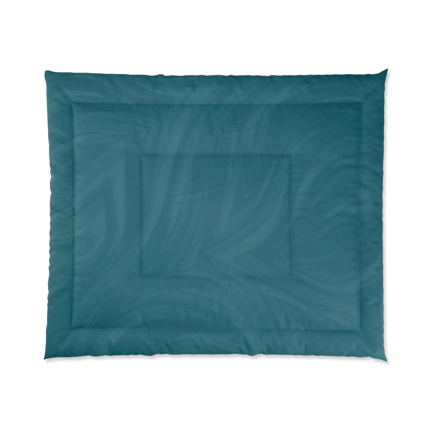 Teal Wave Comforter – Modern Minimal Bedroom Bedding