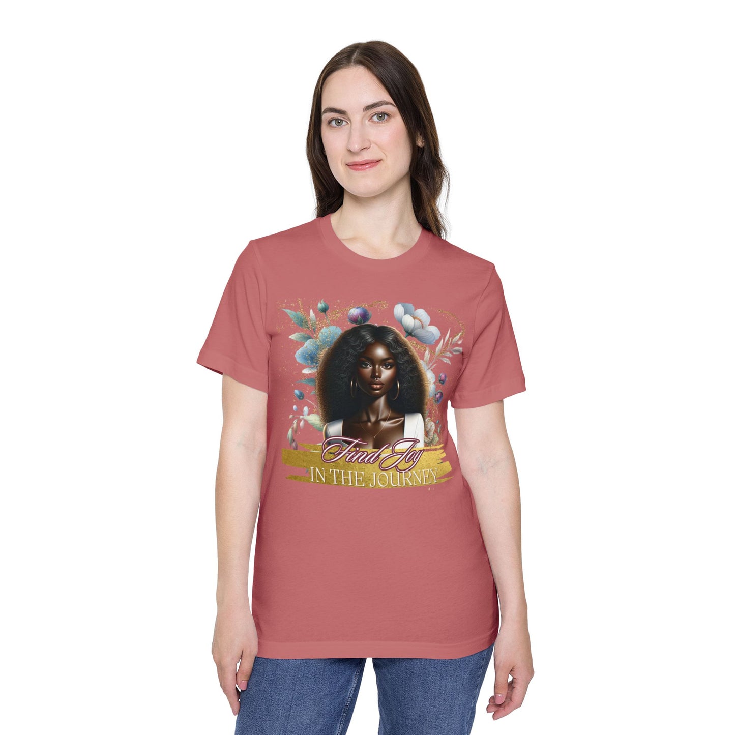 Portrait Graphic T-Shirt 'Find Joy in the Journey' Tee
