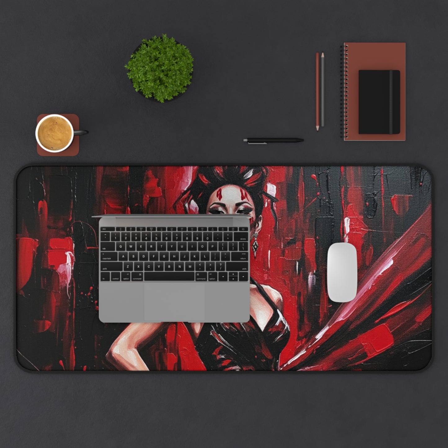 Glam Girl (Red/Black) Desk Mat