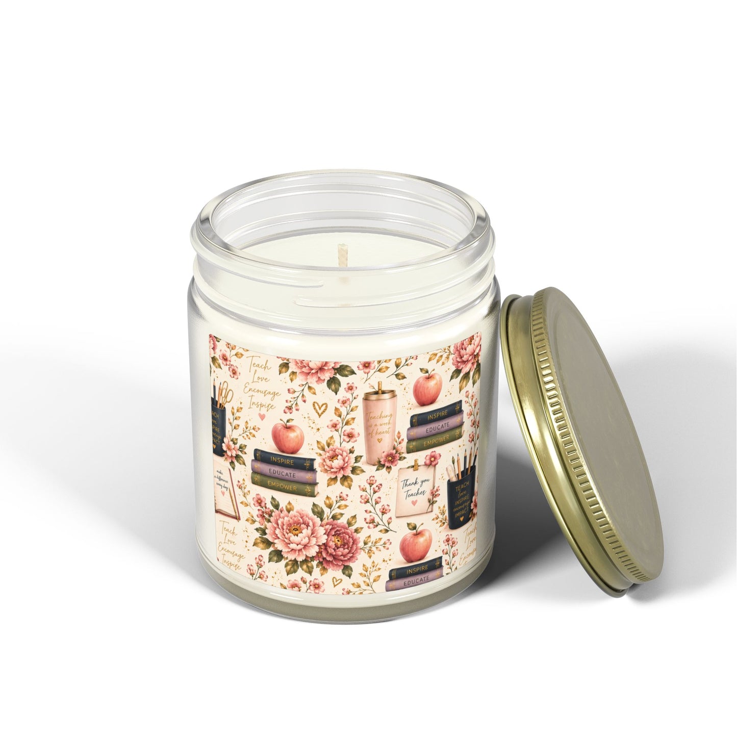 Teacher Appreciation Coconut Apricot Wax Candle — (4oz & 9oz)
