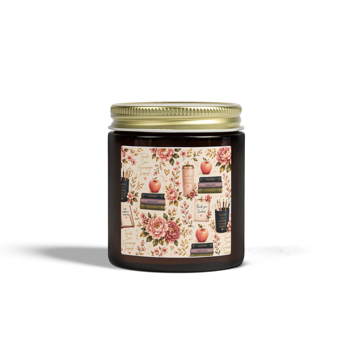 Teacher Appreciation Coconut Apricot Wax Candle — (4oz & 9oz)
