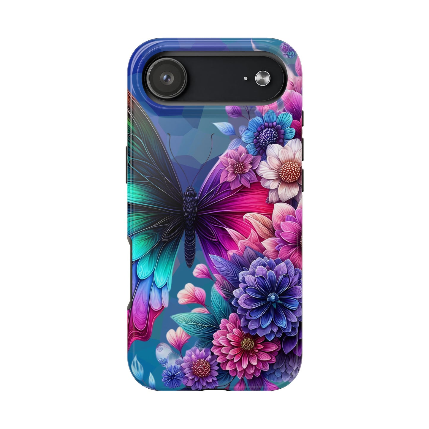 Butterfly Bloom Tough Phone Case — Floral Protective Phone Cover